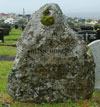 Gravsteinurin hjá William Heinesen / Gravstenen hos William Heinesen / The gravestone of William Heinesen.