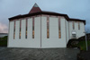 Hoyvíkar kirkja, Tútukannutjørn / Den nye kirke i Hoyvík / The new church in Hoyvík.