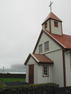 Tjørnuvíkar kirkja / Kirken i Tjørnuvík / The church in Tjørnuvík.