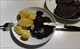 Blóðpannukøka / Black pudding pancake