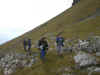 On their way along the hills of Nólsoy.