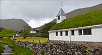 Oyndarfjarar kirkja / Kirken i Oyndarfjrur / The church in Oyndarfjrur.