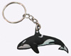 Weaved stuffed killerwhale for the key-ring. 